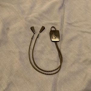 VINTAGE WOOD BOLO STERLING CACTUS